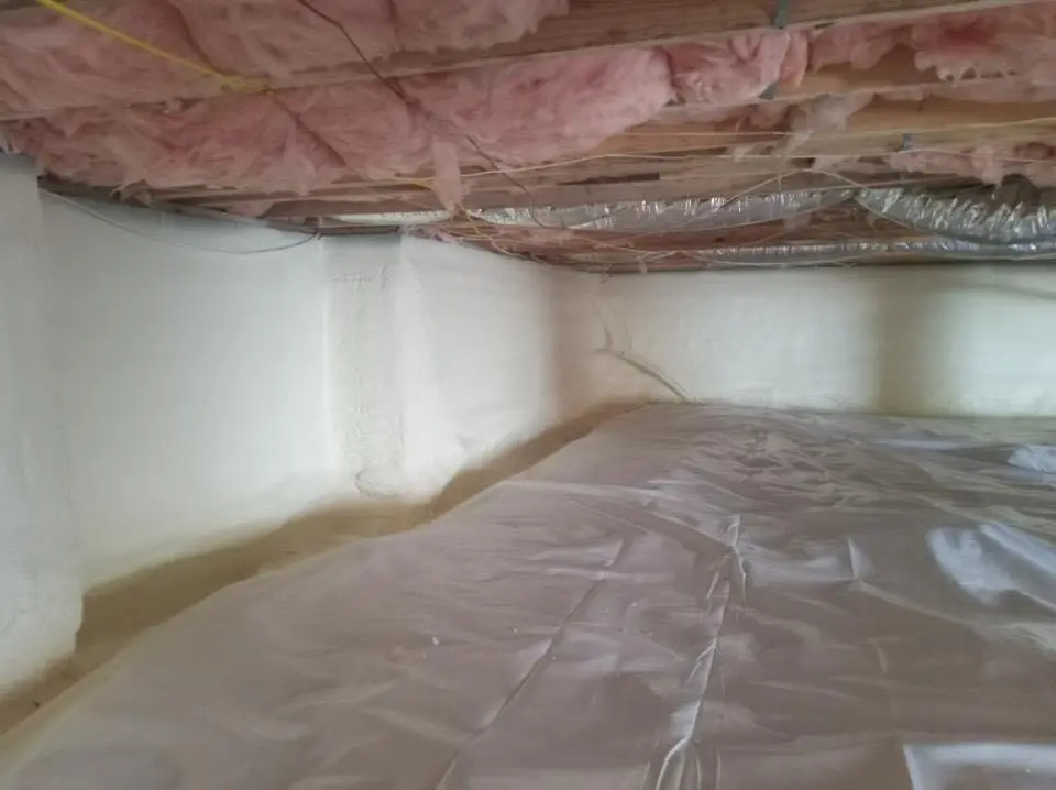 Crawl space encapsulation with closed-cell spray foam for Spray Foam Roofing in Pocono