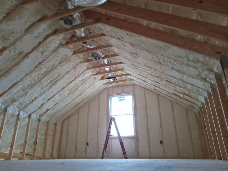 Spray foam roofing application for Crawl Space Insulation project in Pocono